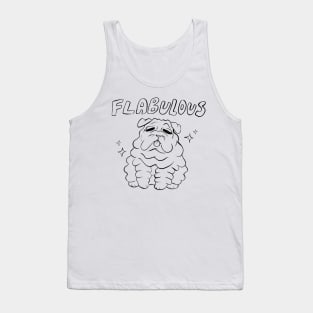 Black Line - Flabulous Shar Pei Tank Top